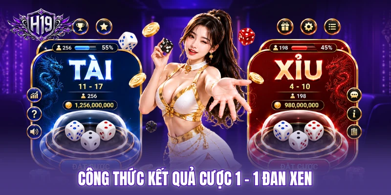 Công thức kết quả cược 1 - 1 đan xen